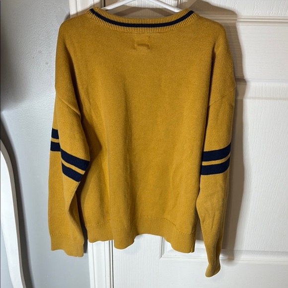 GAP Mustard Sweater with Navy Accents - Picture 3 of 5